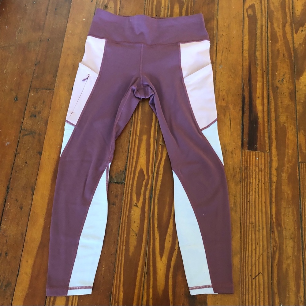 Athleta All in Leggings Medium colorblocked Rose